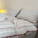 Striped Girl Jacquard Four Piece Cotton Set - Image 2