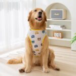 Cute full print spring and summer golden fur edge mesh thin breathable vest in large dog pet big dog clothes. - Image 2