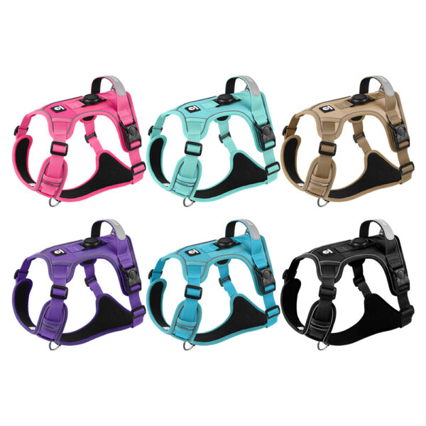 Dog chest back outdoor explosion-proof impact prevention escape dog leash Big dog chest back reflective anti-loss dog