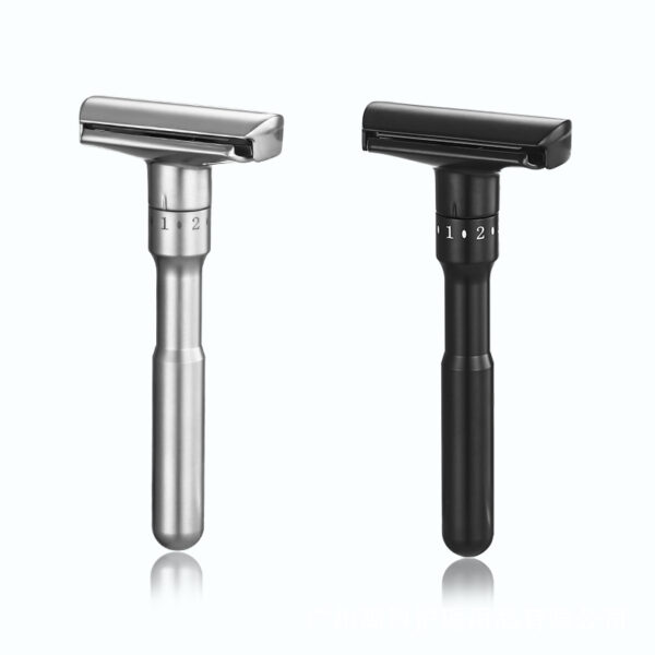 Manual razor for men, adjustable sharpness, washable, old-fashioned razor, safe double-sided blade holder