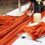 Orange Tassel yarn-dyed tablecloth cotton and linen dining table cloth coffee table cover towel outdoor camping blanket picnic mat camping tablecloth - Image 4