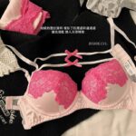 Contrasting color lace patchwork sexy lingerie set bra bikini set - Image 5