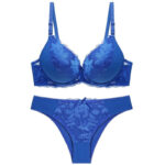 Large size new fashion thin bra sexy gathered side breast summer lace bra underwear set - Image 7