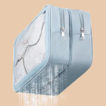 Travel portable toiletries sky blue color bag, men's and women's large-capacity makeup bag, waterproof cosmetics, toiletries, makeup bag, storage bag - Image 2