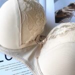 Sexy large size lace bra thin cup gathered large cup adjustment breast shape lifting underwear - Image 5