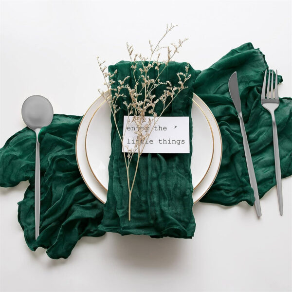 Wrinkled Napkin Cloth Polyester Bali Gauze Wedding Party Decoration Pleated Cloth