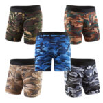 Men's shorts, extended briefs, men's anti-rub leg camouflage, cotton sports running quadrangle pants, large size - Image 5