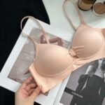 Romantic Monologue Glossy Underwear Women Gathered Summer Thin Wire-free Bra Comfortable Anti-drooping Girls Bra - Image 3