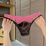 Sexy lace underwear, ultra-thin and breathable mesh fabric, pure cotton, low-waist triangle bottom panties - Image 6