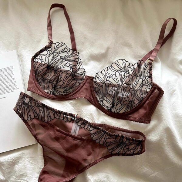 Ultra-thin, breathable, sponge-free, sagging sexy underwear, thong underwear set