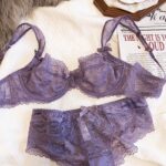 sexy lingerie and bra set with gentle purple lace design - Image 3