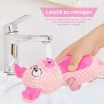 Pet plush sound-emitting cotton rope toy pink cute little pig - Image 4