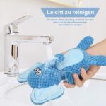 Blue little elephant pet plush sound-making cotton rope toy dog training toy - Image 4