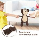 Cute and mischievous brown monkey pet plush sound-making cotton rope toy dog and cat training toy - Image 3