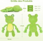 Green frog pet plush sound-making cotton rope toy dog training toy - Image 2