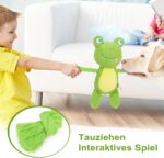 Green frog pet plush sound-making cotton rope toy dog training toy - Image 3