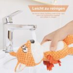 Orange fox, cat, dog, pet plush sound-making cotton rope toy, cat cotton doll - Image 4