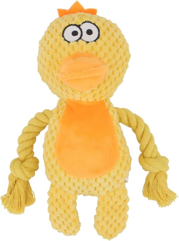 Yellow duck, cat, dog, pet plush sound-making cotton rope toy, pet training toy