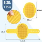 Hand-held silicone comb brush, pet bath brush.
Food-grade silicone, soft and easy to handle, convenient for bathing pets - Image 2