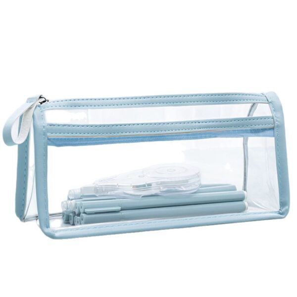 Transparent pencil case, large-capacity, simple stationery bag for students, essential stationery box and pencil case for the new term