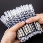 Direct liquid quick-drying ballpoint pen, large-capacity gel pen, signature pen, red, black, blue - Image 4