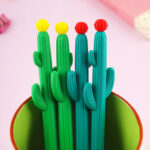 Cute cartoon soft rubber pen, three-arm cactus gel pen, creative stationery, cactus-shaped signature pen - Image 9