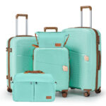 Suitcase set PP swivel wheels YKK zipper carry-on suitcase 28 large-capacity TSA password trolley case