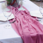 Pink Cotton and Linen Wedding Party Decoration Table Runner Tablecloth - Image 5