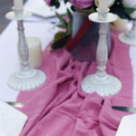 Pink Cotton and Linen Wedding Party Decoration Table Runner Tablecloth - Image 6