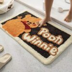 Cartoon design imitation cashmere soft bathroom absorbent mat household bathroom floor mat. - Image 3