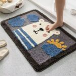 Cartoon design imitation cashmere soft bathroom absorbent mat household bathroom floor mat. - Image 7